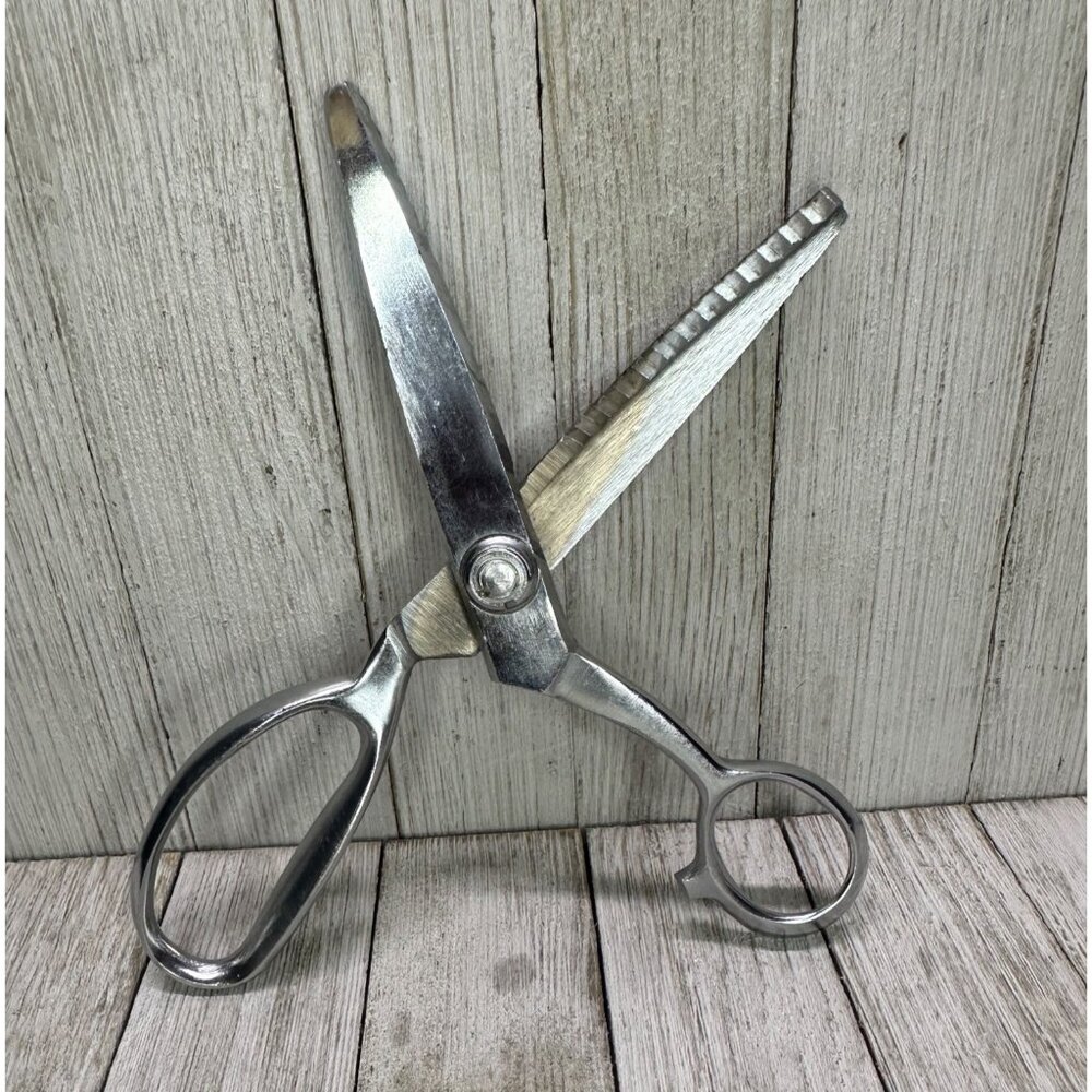 Vtg Griffon Cutlery Pinking Shears Scissor Sewing Fabric Stainless Steel 7.5"